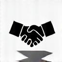 Icon symbolizing long-term partnership and handshake